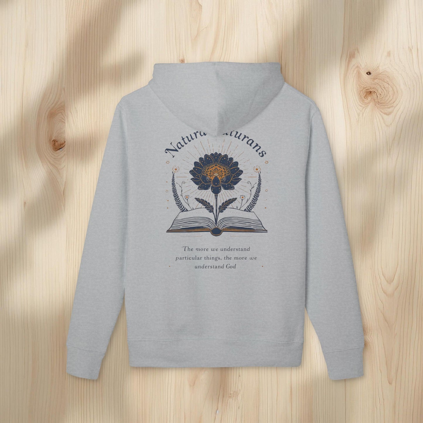 Hoodie with Philosophical Natura Naturans Quote