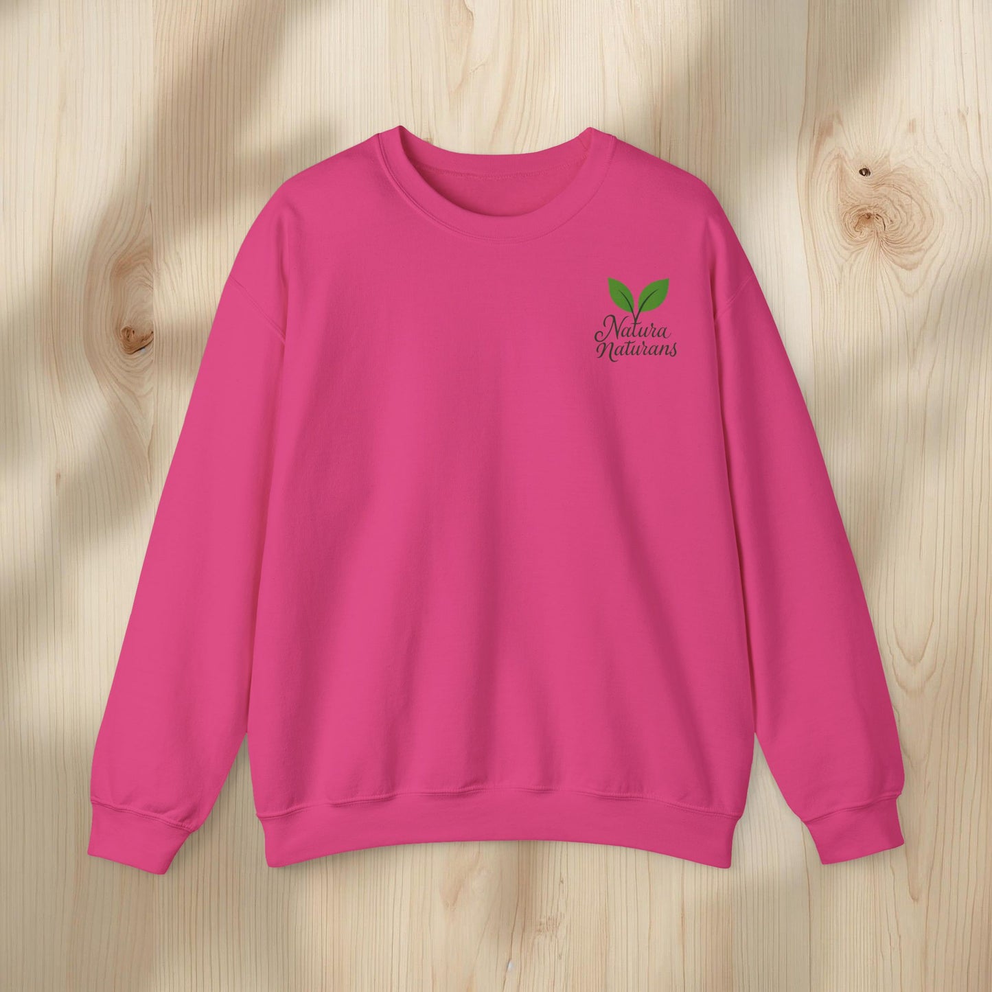 Nature Floral Wreath Crewneck Sweatshirt with Quote