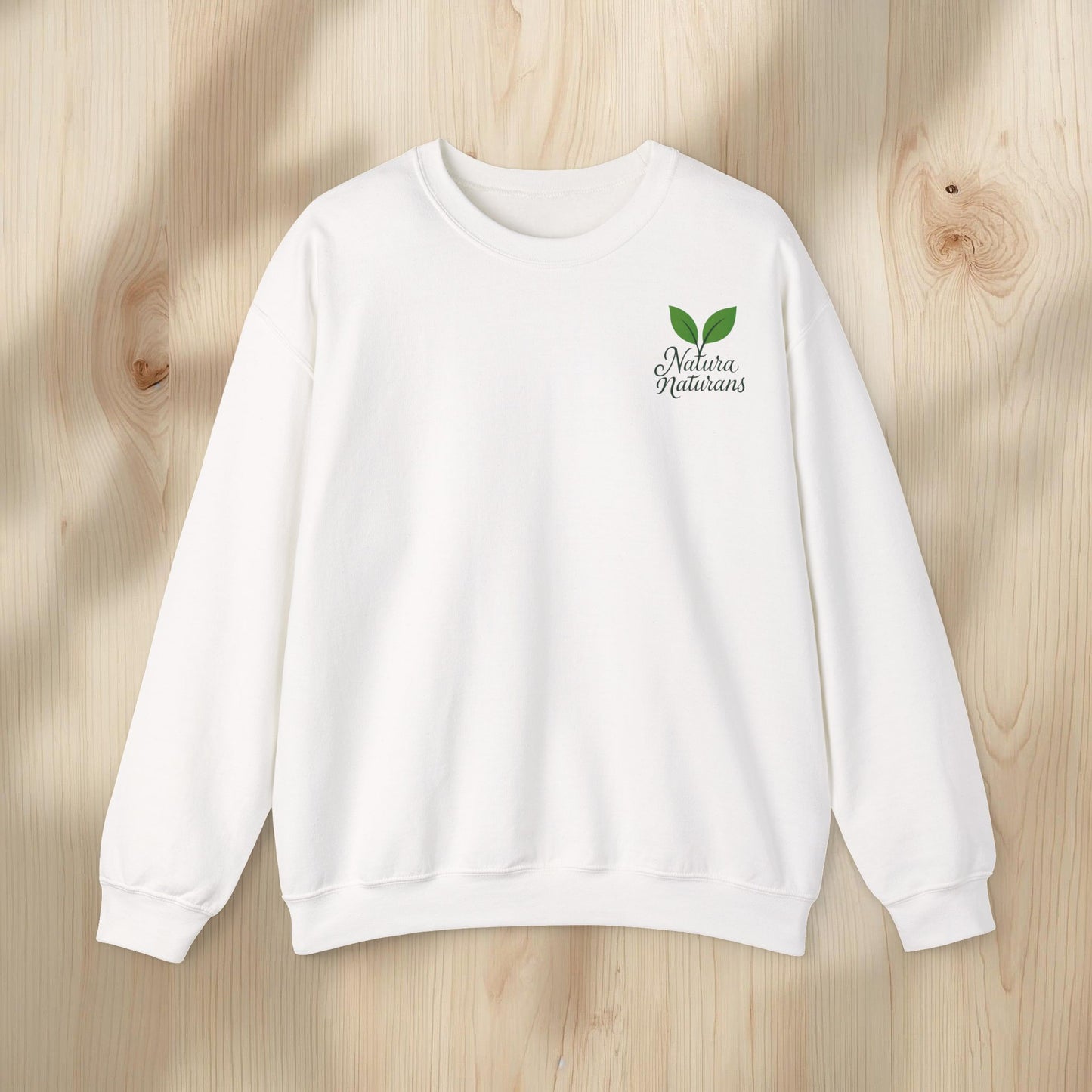 Nature Floral Wreath Crewneck Sweatshirt with Quote