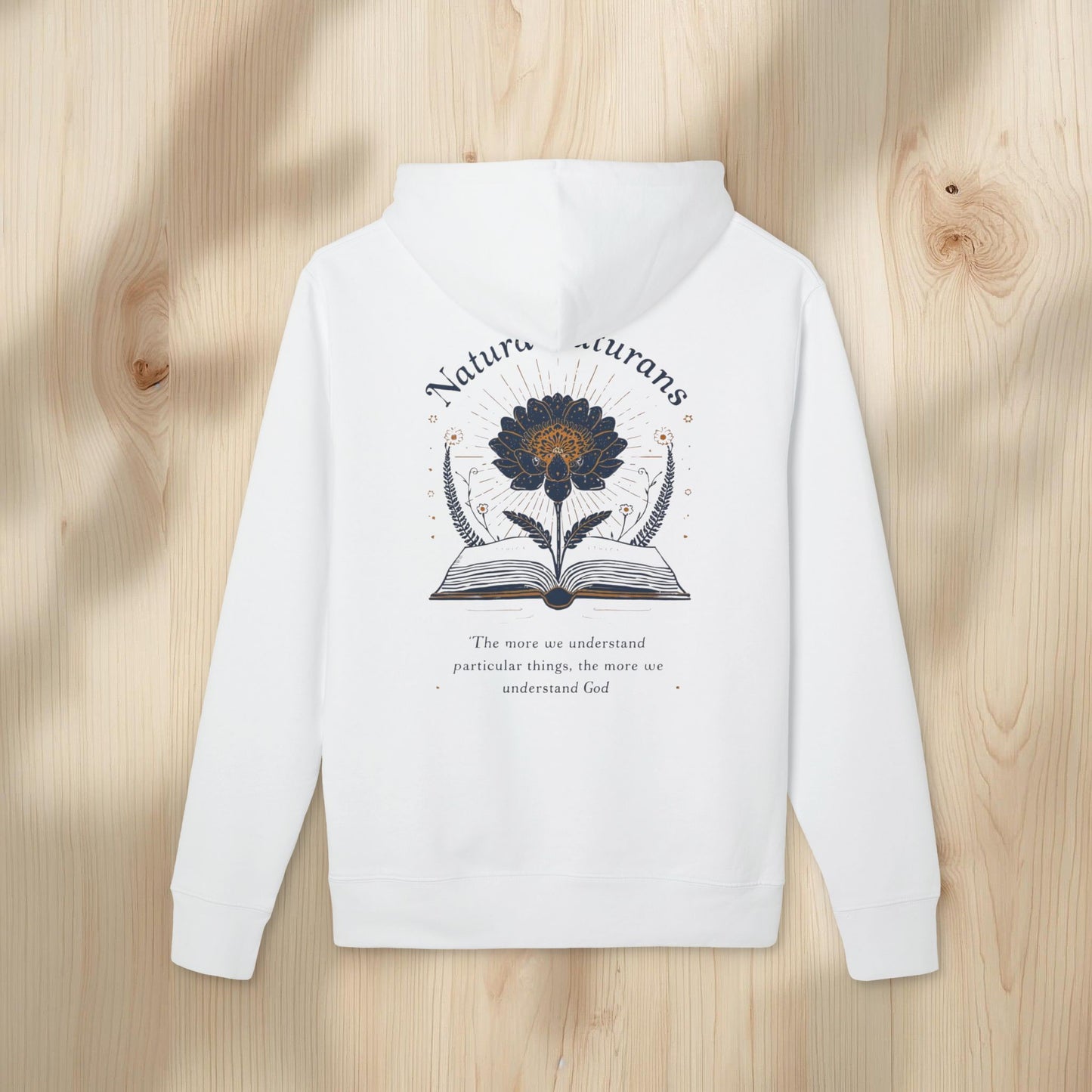 Hoodie with Philosophical Natura Naturans Quote