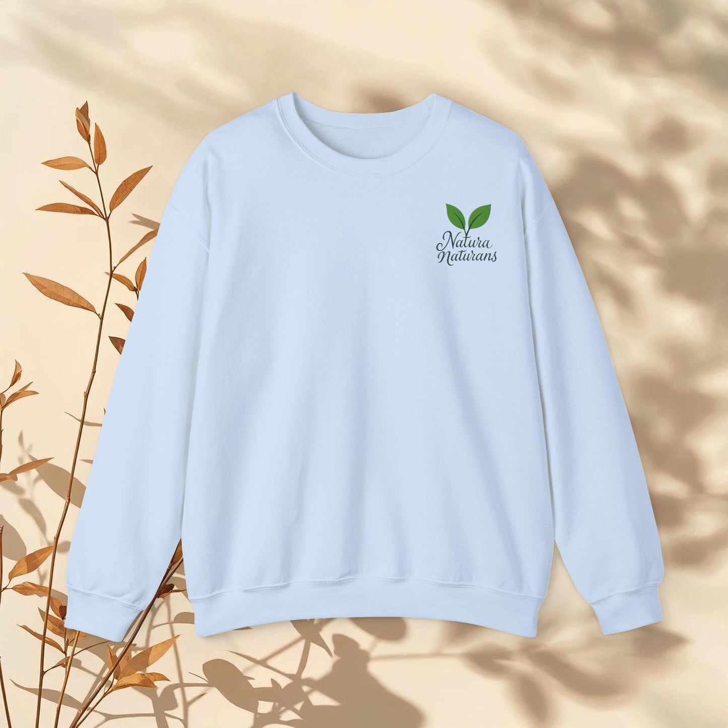 Wind-Inspired Serenity Crewneck Sweatshirt with Quote