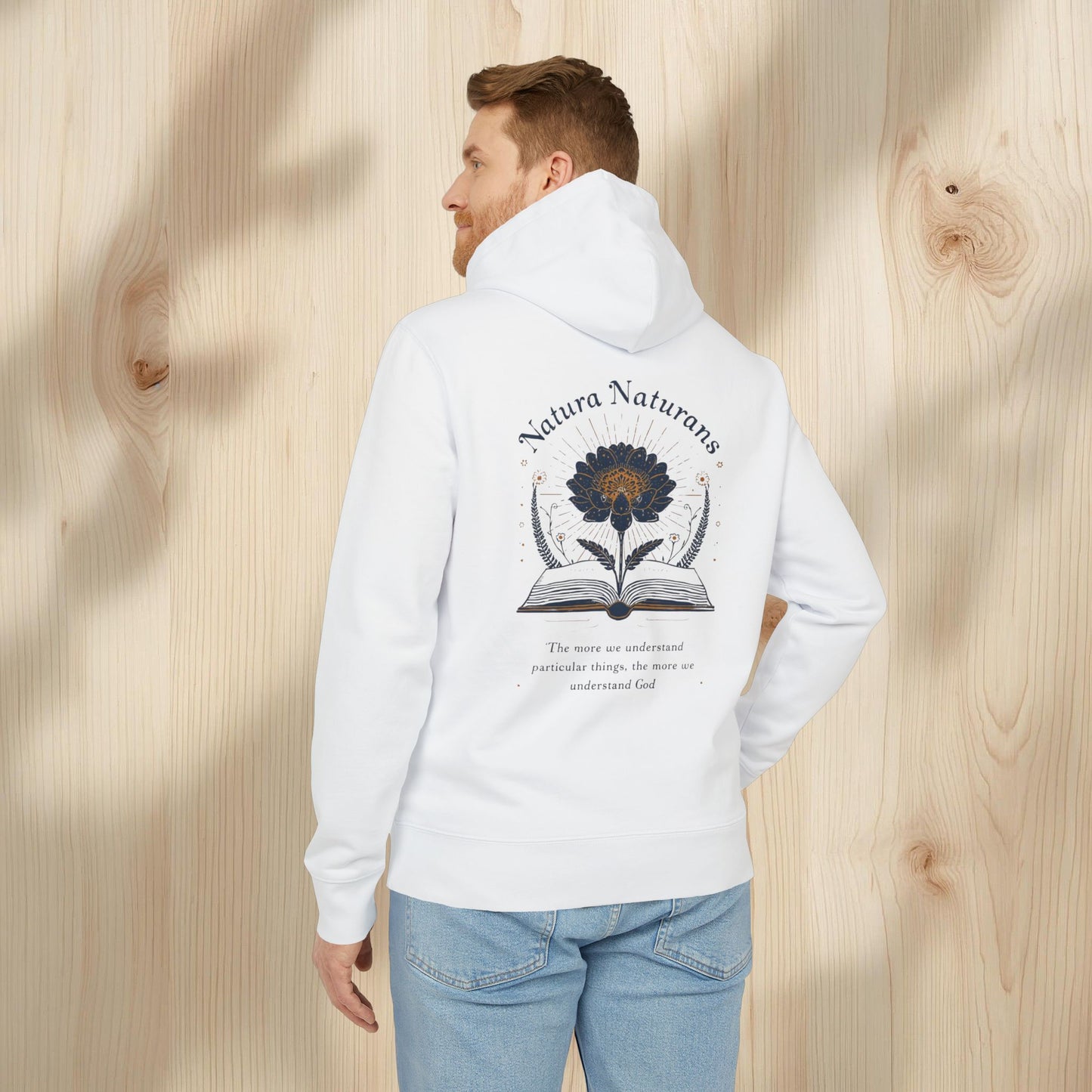 Hoodie with Philosophical Natura Naturans Quote