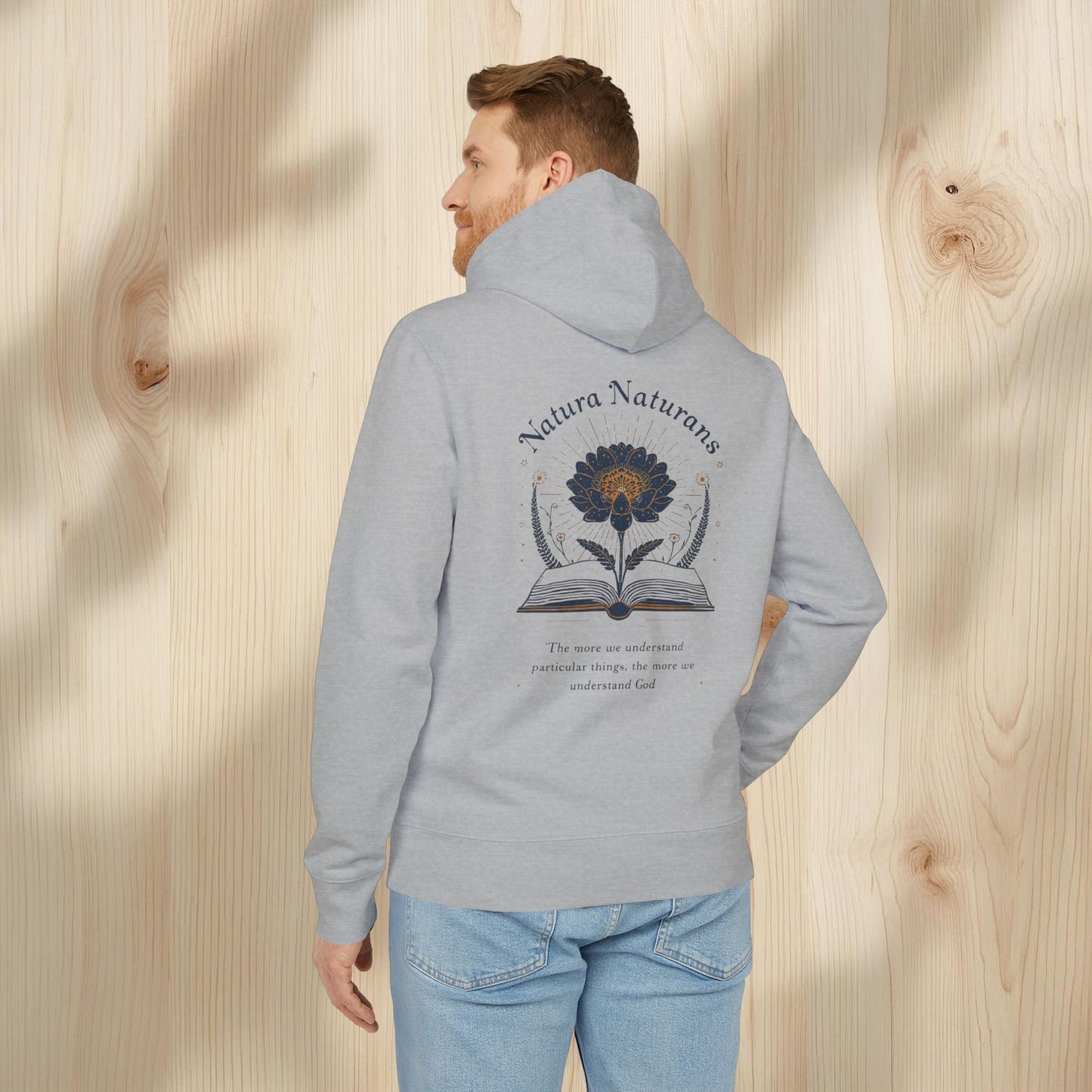Hoodie with Philosophical Natura Naturans Quote