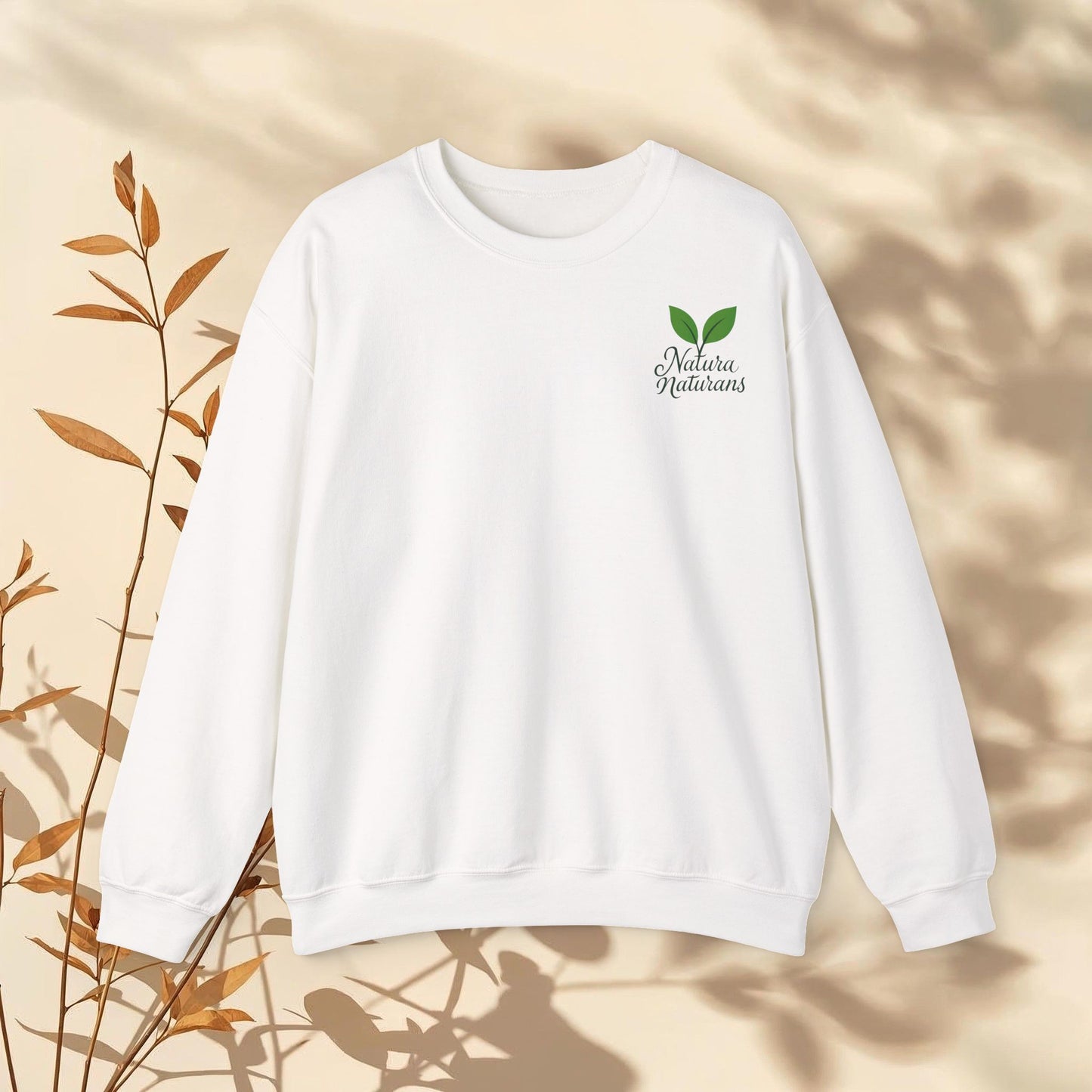 Wind-Inspired Serenity Crewneck Sweatshirt with Quote